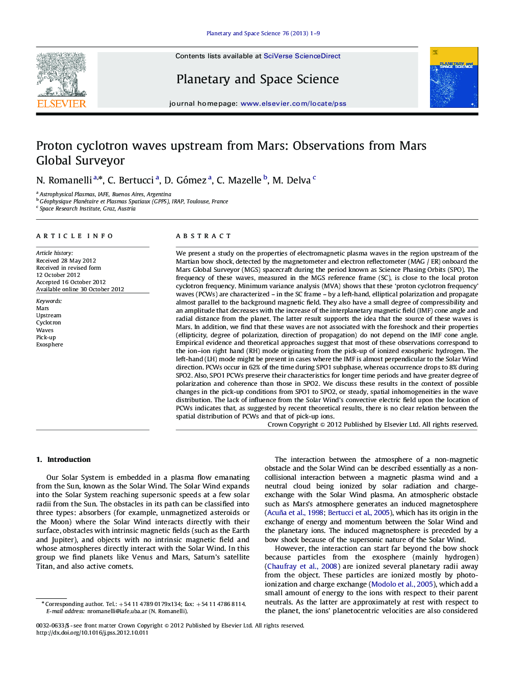 Proton cyclotron waves upstream from Mars: Observations from Mars Global Surveyor