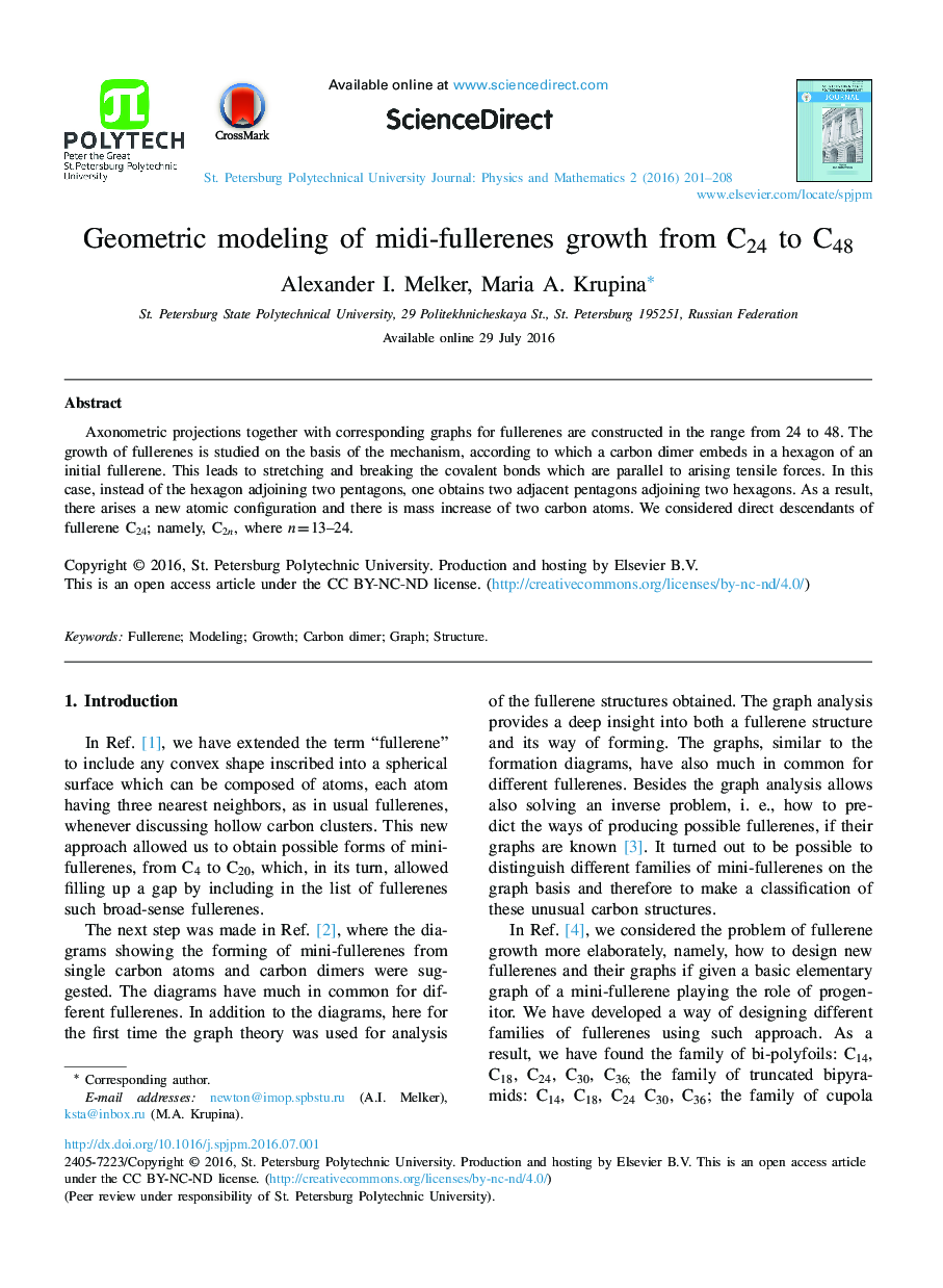 Geometric modeling of midi-fullerenes growth from C24 to C48