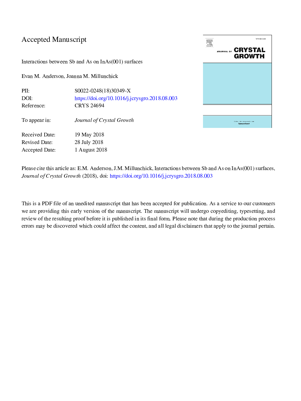 Interactions between Sb and As on InAs(0â¯0â¯1) surfaces