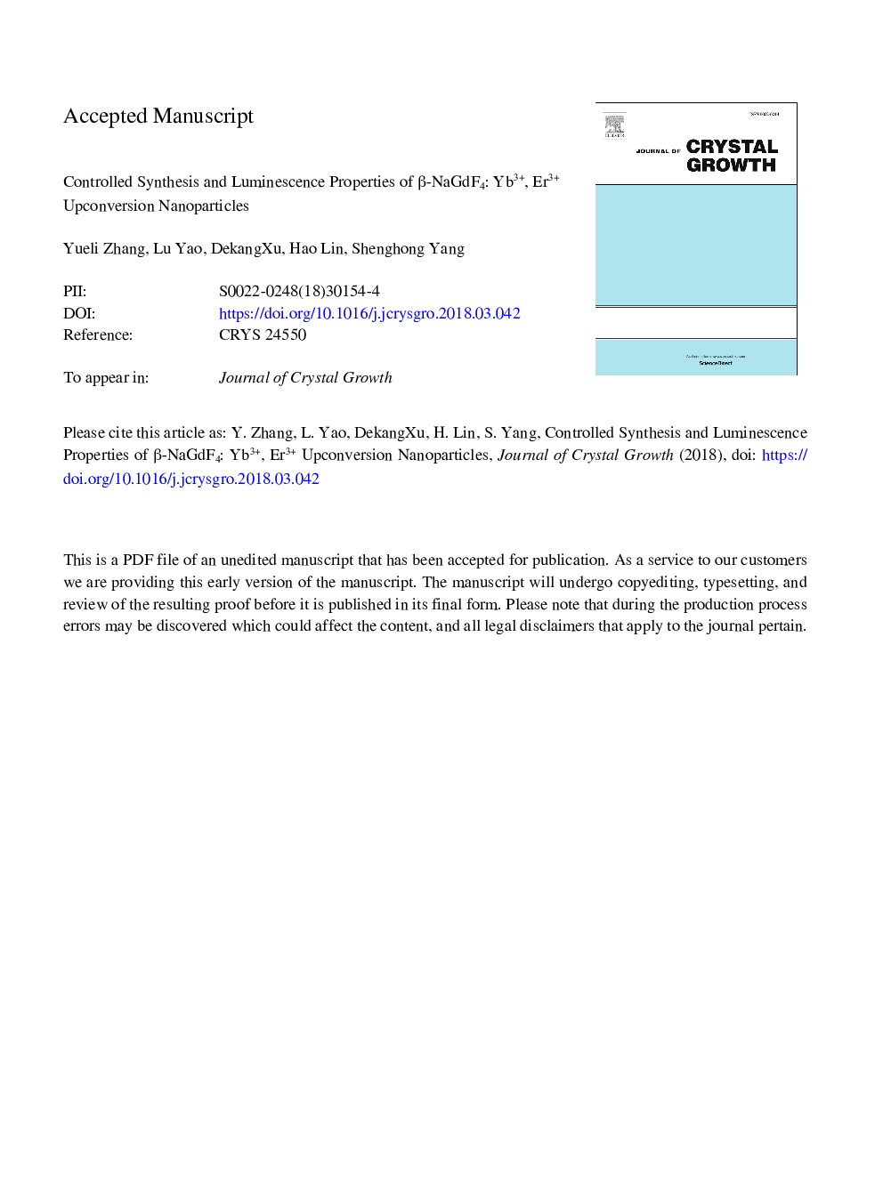 Controlled synthesis and luminescence properties of Î²-NaGdF4: Yb3+, Er3+ upconversion nanoparticles