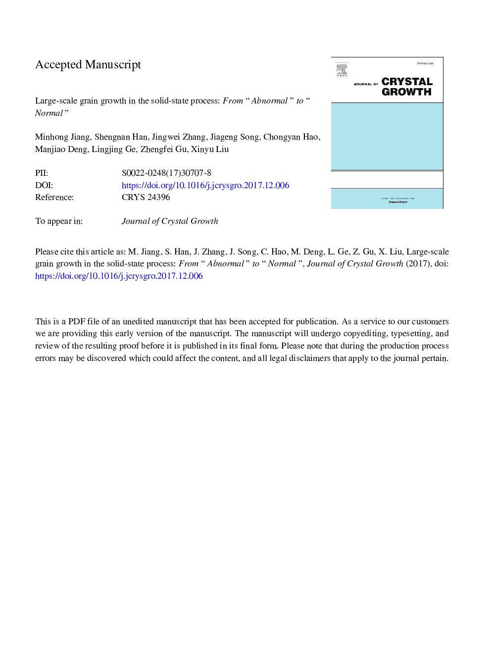 Large-scale grain growth in the solid-state process: From “Abnormal” to “Normal”