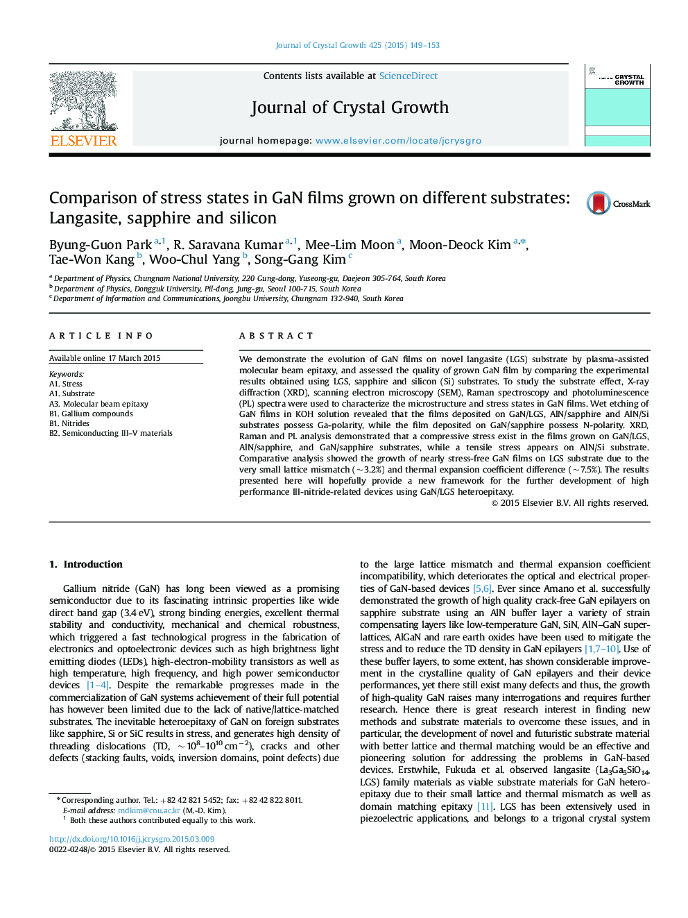 Comparison of stress states in GaN films grown on different substrates: Langasite, sapphire and silicon