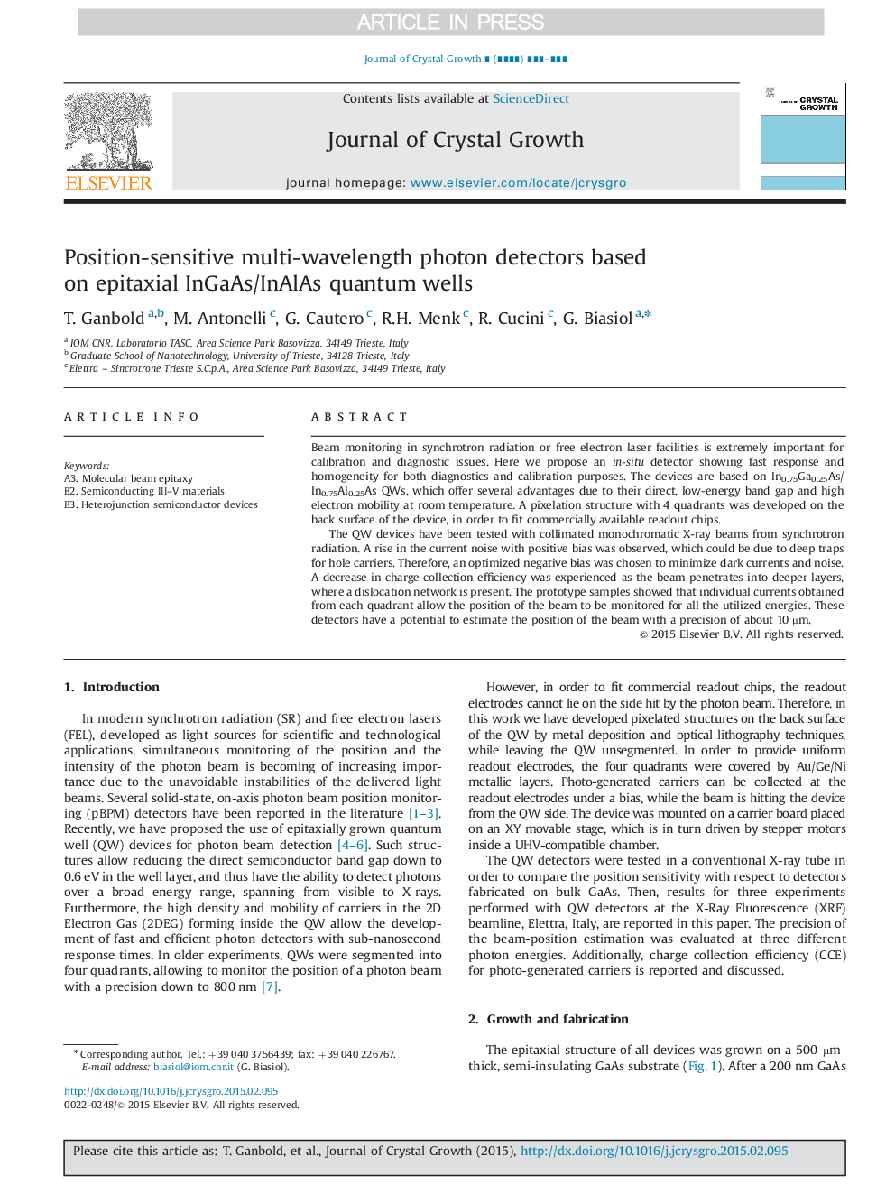 Position-sensitive multi-wavelength photon detectors based on epitaxial InGaAs/InAlAs quantum wells