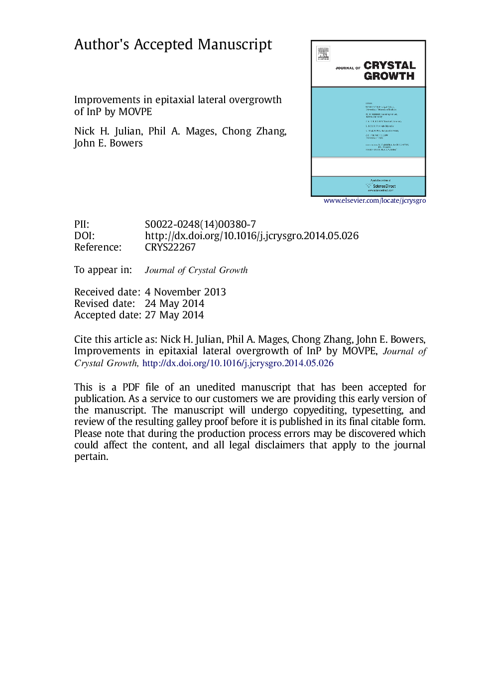 Improvements in epitaxial lateral overgrowth of InP by MOVPE