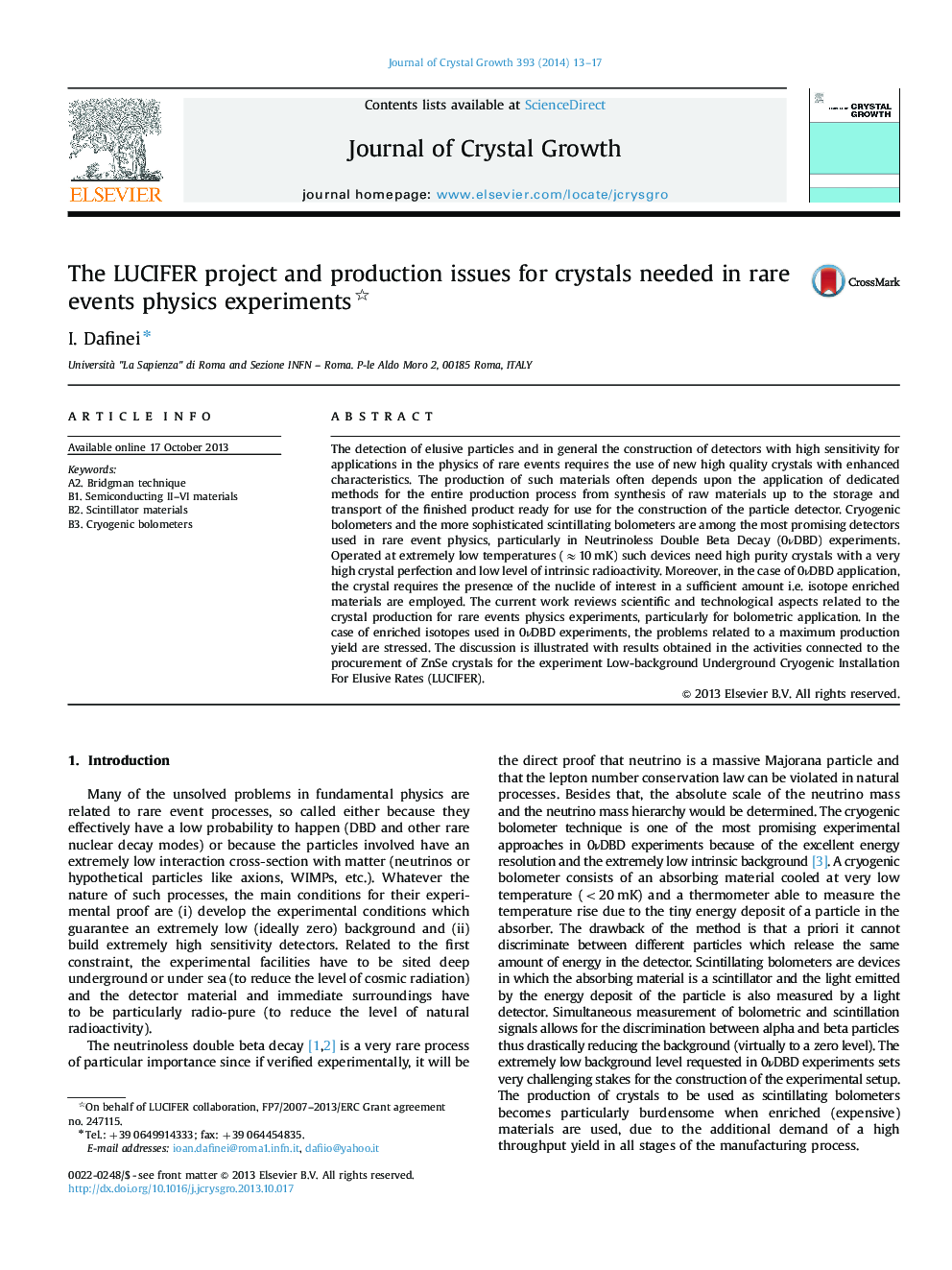 The LUCIFER project and production issues for crystals needed in rare events physics experiments