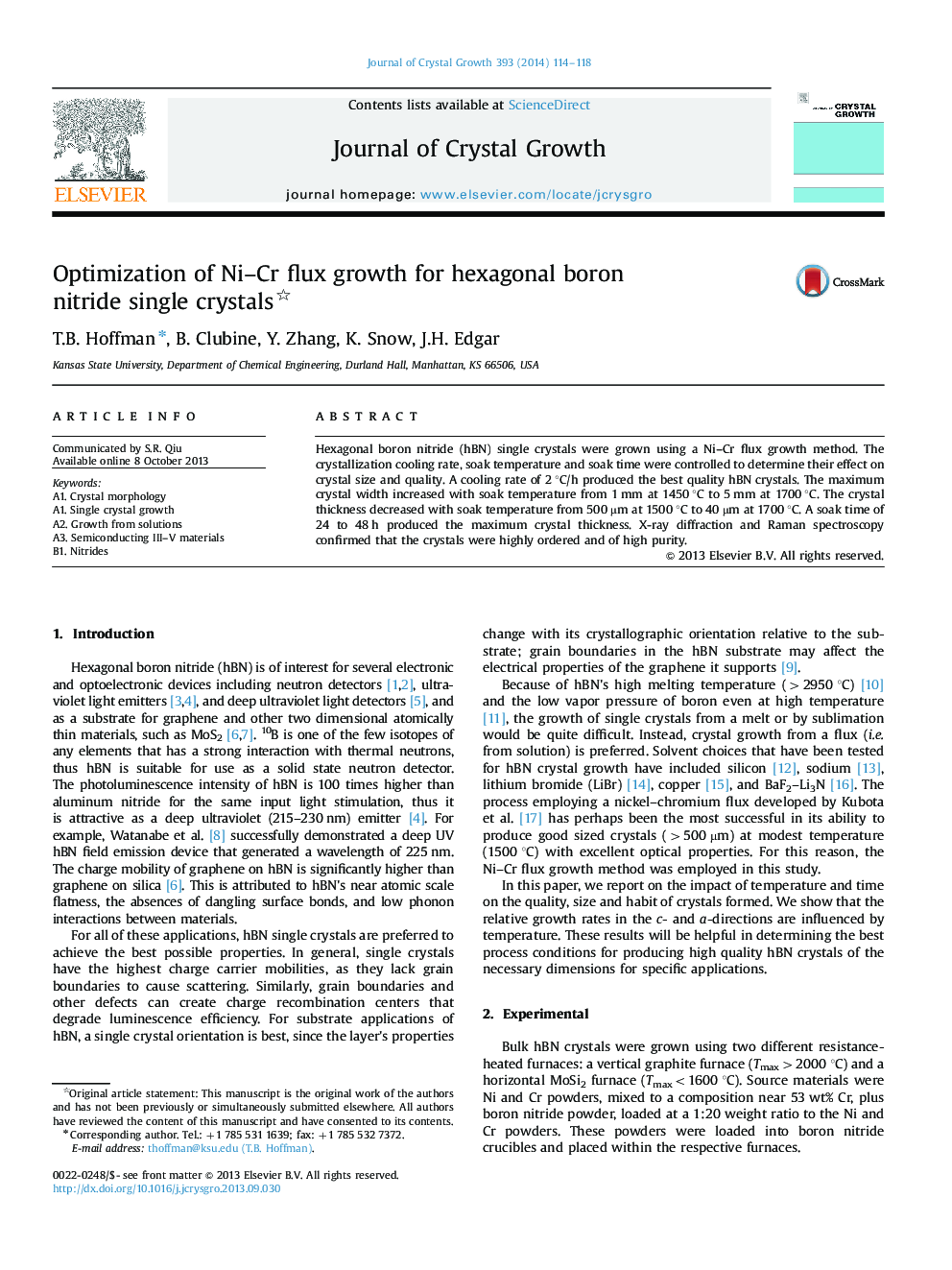 Optimization of Ni-Cr flux growth for hexagonal boron nitride single crystals