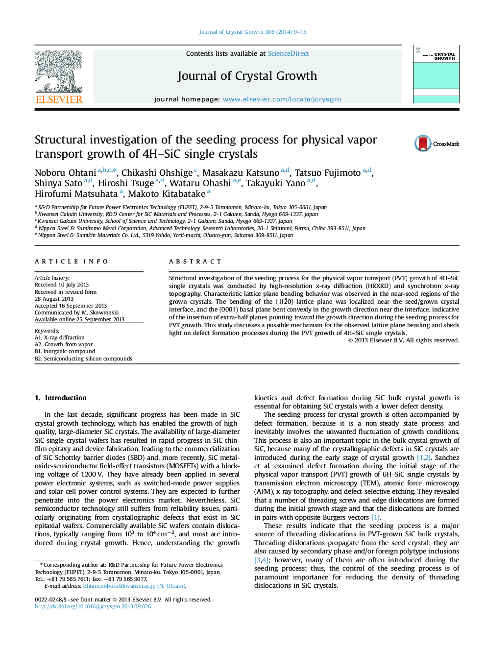 Structural investigation of the seeding process for physical vapor transport growth of 4H-SiC single crystals