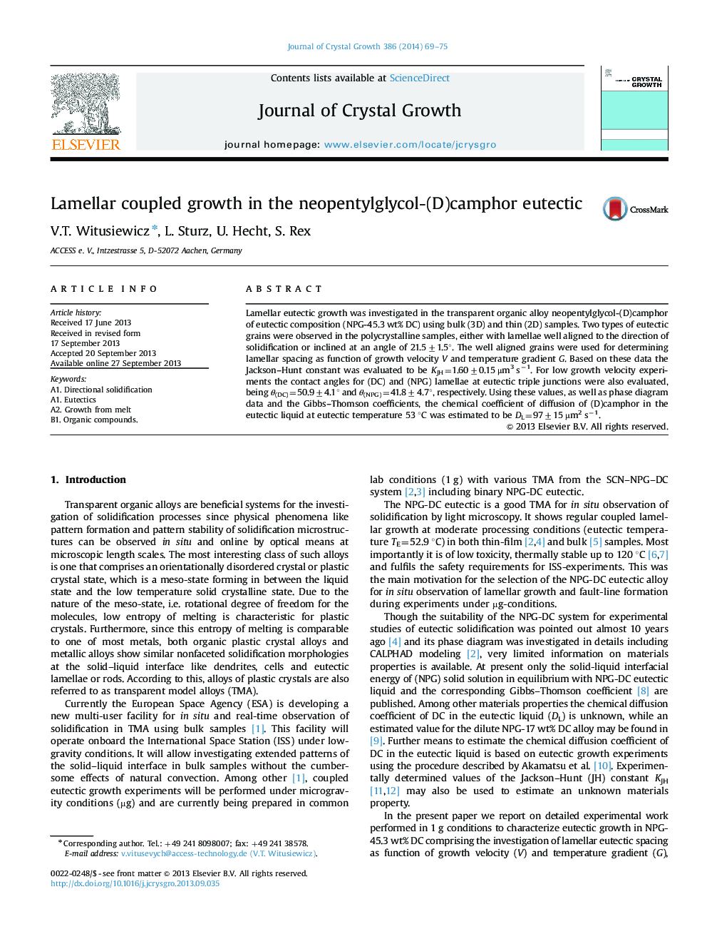 Lamellar coupled growth in the neopentylglycol-(D)camphor eutectic