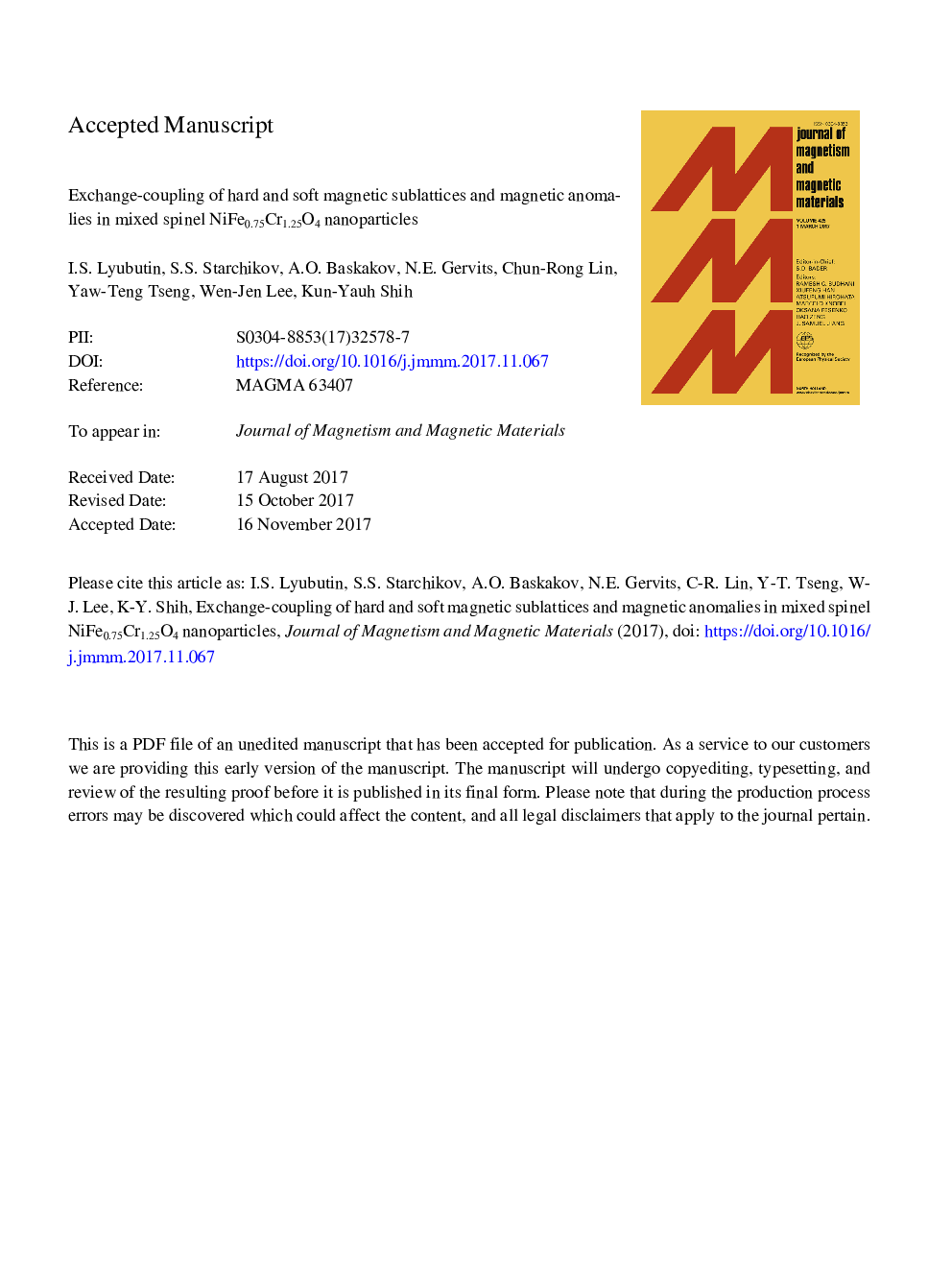 Exchange-coupling of hard and soft magnetic sublattices and magnetic anomalies in mixed spinel NiFe0.75Cr1.25O4 nanoparticles