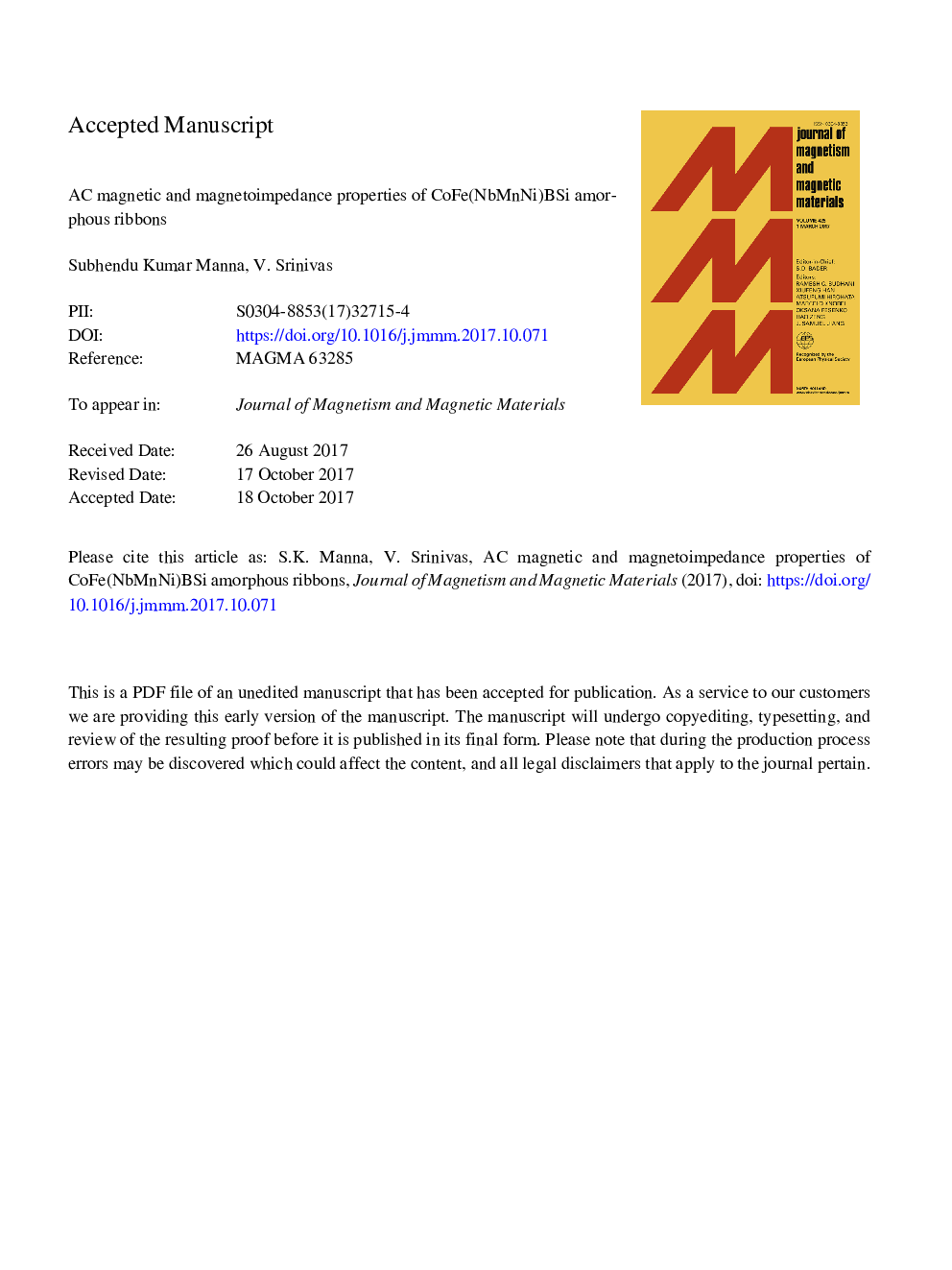 AC magnetic and magnetoimpedance properties of CoFe(NbMnNi)BSi amorphous ribbons