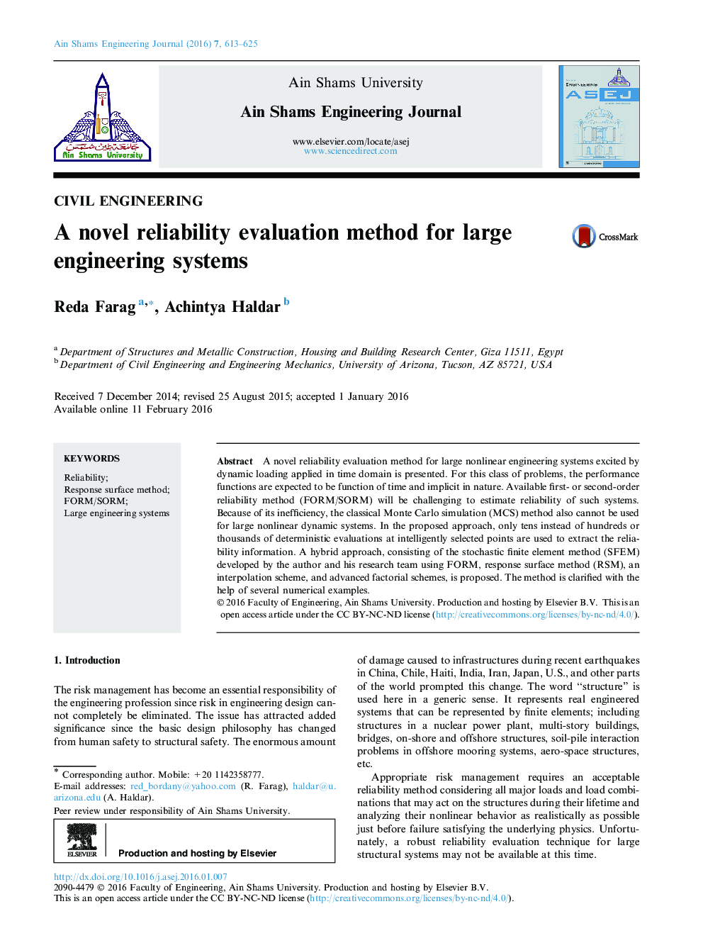 A novel reliability evaluation method for large engineering systems 