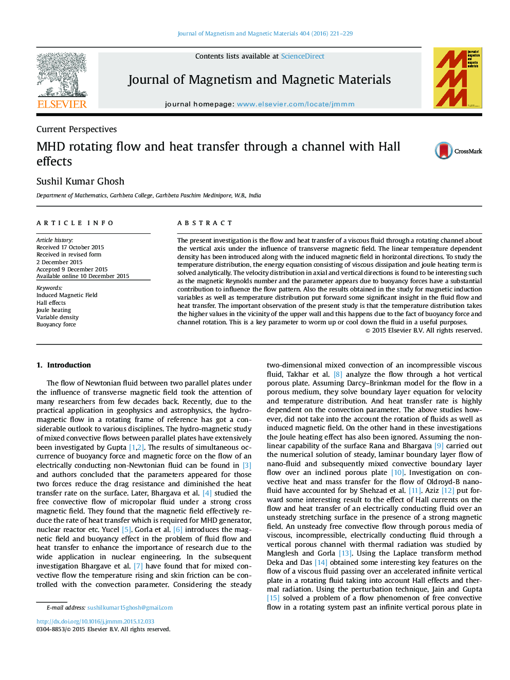 MHD rotating flow and heat transfer through a channel with Hall effects