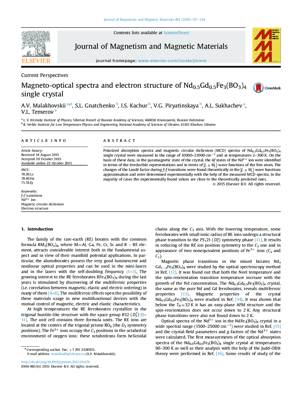 Magneto-optical spectra and electron structure of Nd0.5Gd0.5Fe3(BO3)4 single crystal