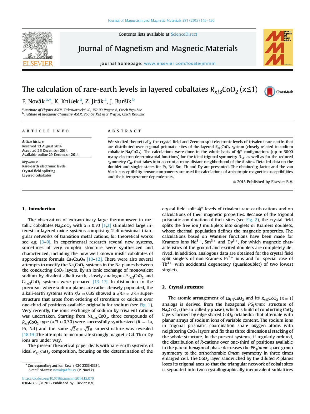 The calculation of rare-earth levels in layered cobaltates Rx/3CoO2 (xâ¦1)