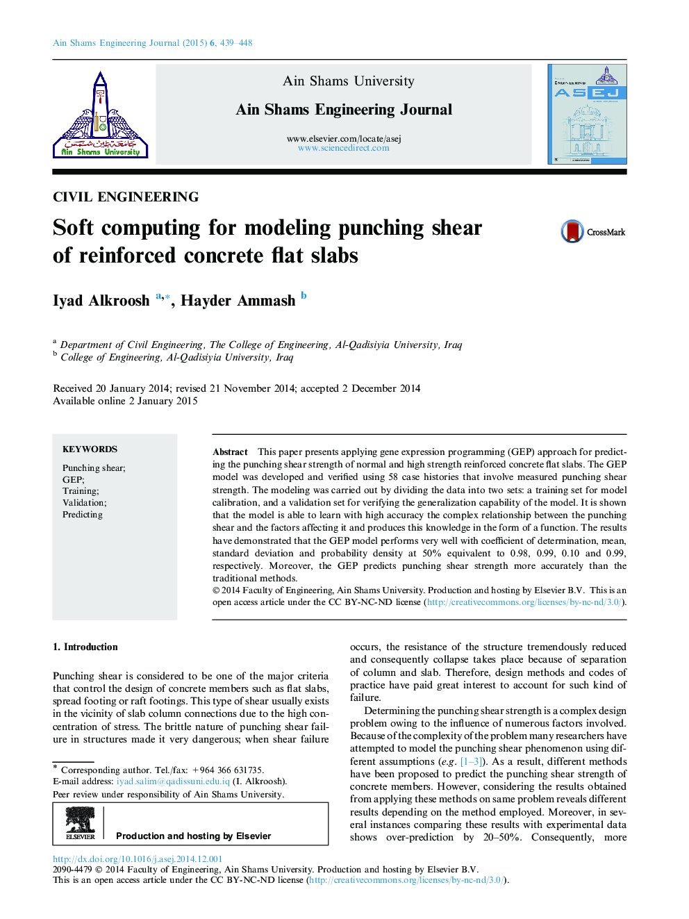 Soft computing for modeling punching shear of reinforced concrete flat slabs 