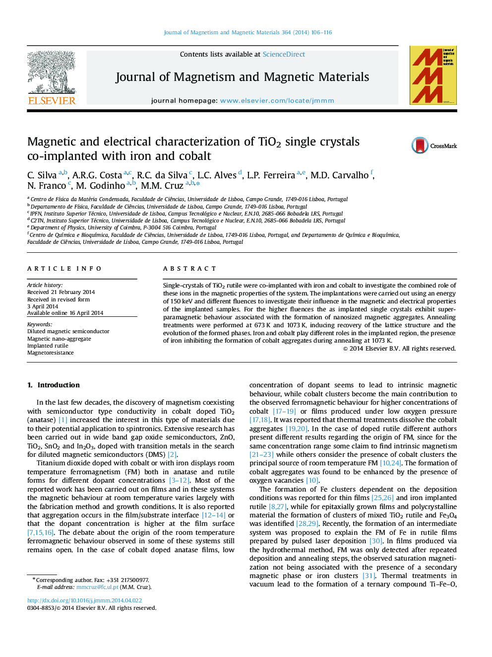 Magnetic and electrical characterization of TiO2 single crystals co-implanted with iron and cobalt