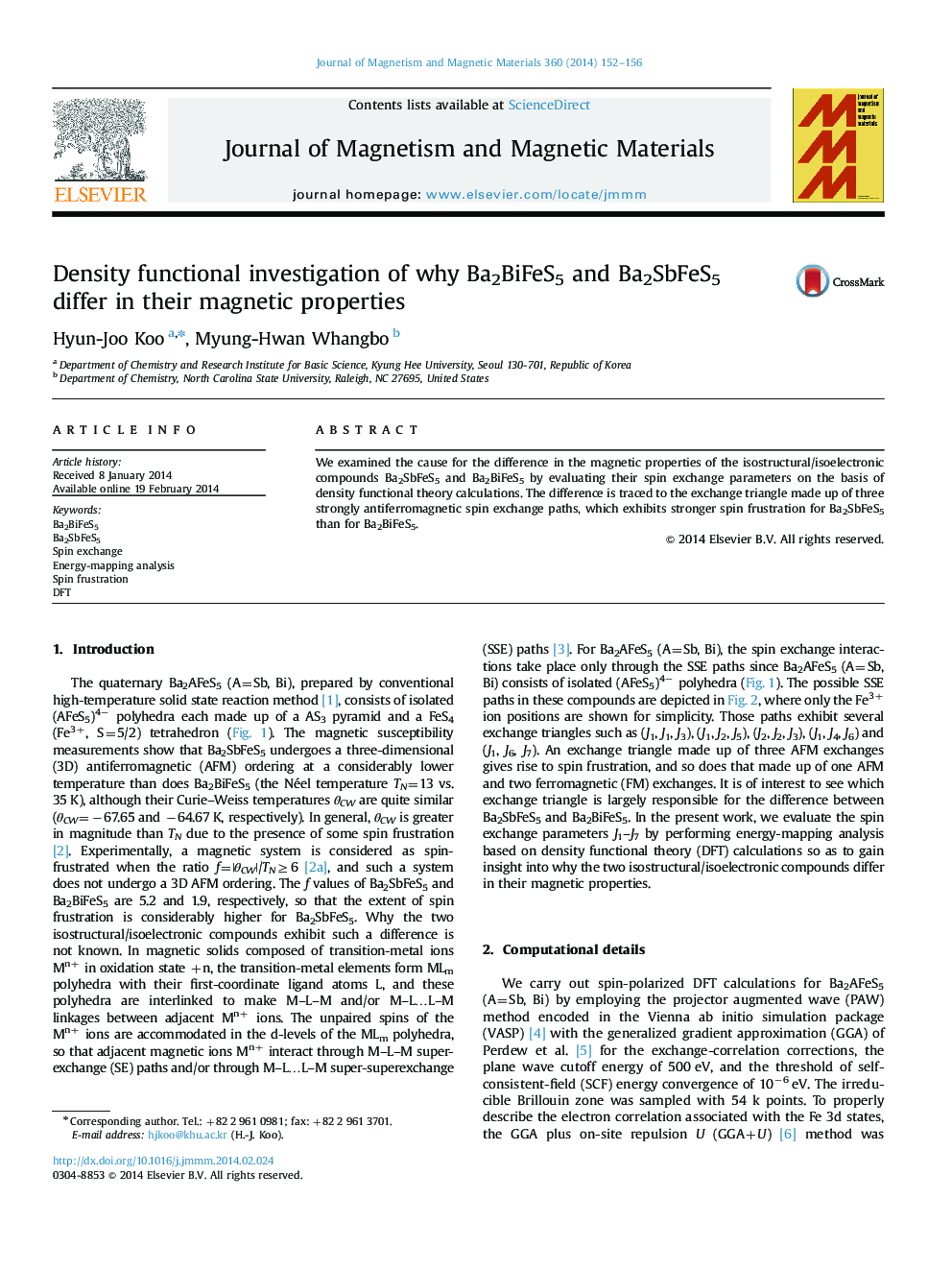 Density functional investigation of why Ba2BiFeS5 and Ba2SbFeS5 differ in their magnetic properties