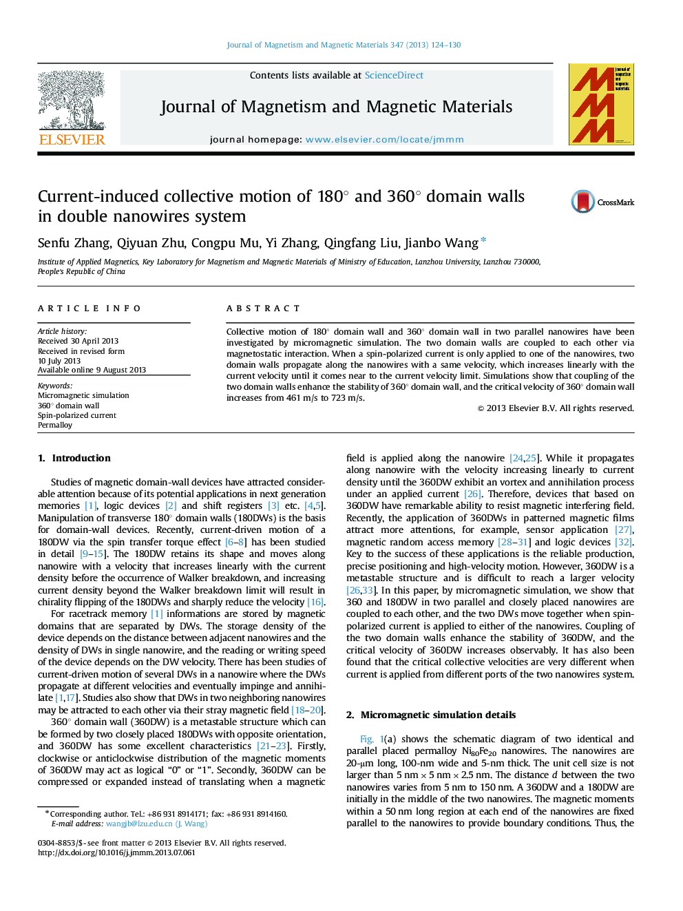 Current-induced collective motion of 180Â° and 360Â° domain walls in double nanowires system