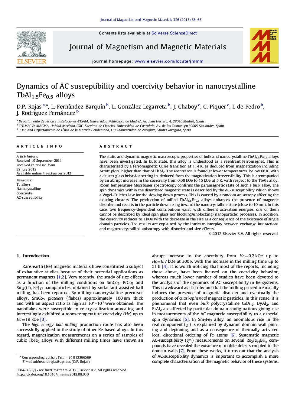 Dynamics of AC susceptibility and coercivity behavior in nanocrystalline TbAl1.5Fe0.5 alloys