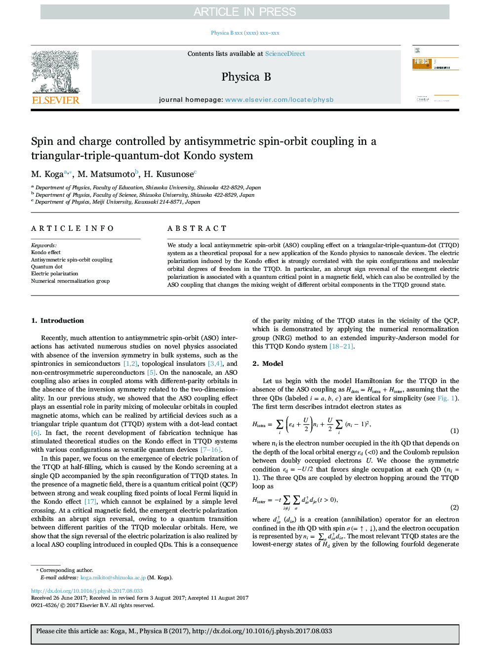 Spin and charge controlled by antisymmetric spin-orbit coupling in a triangular-triple-quantum-dot Kondo system