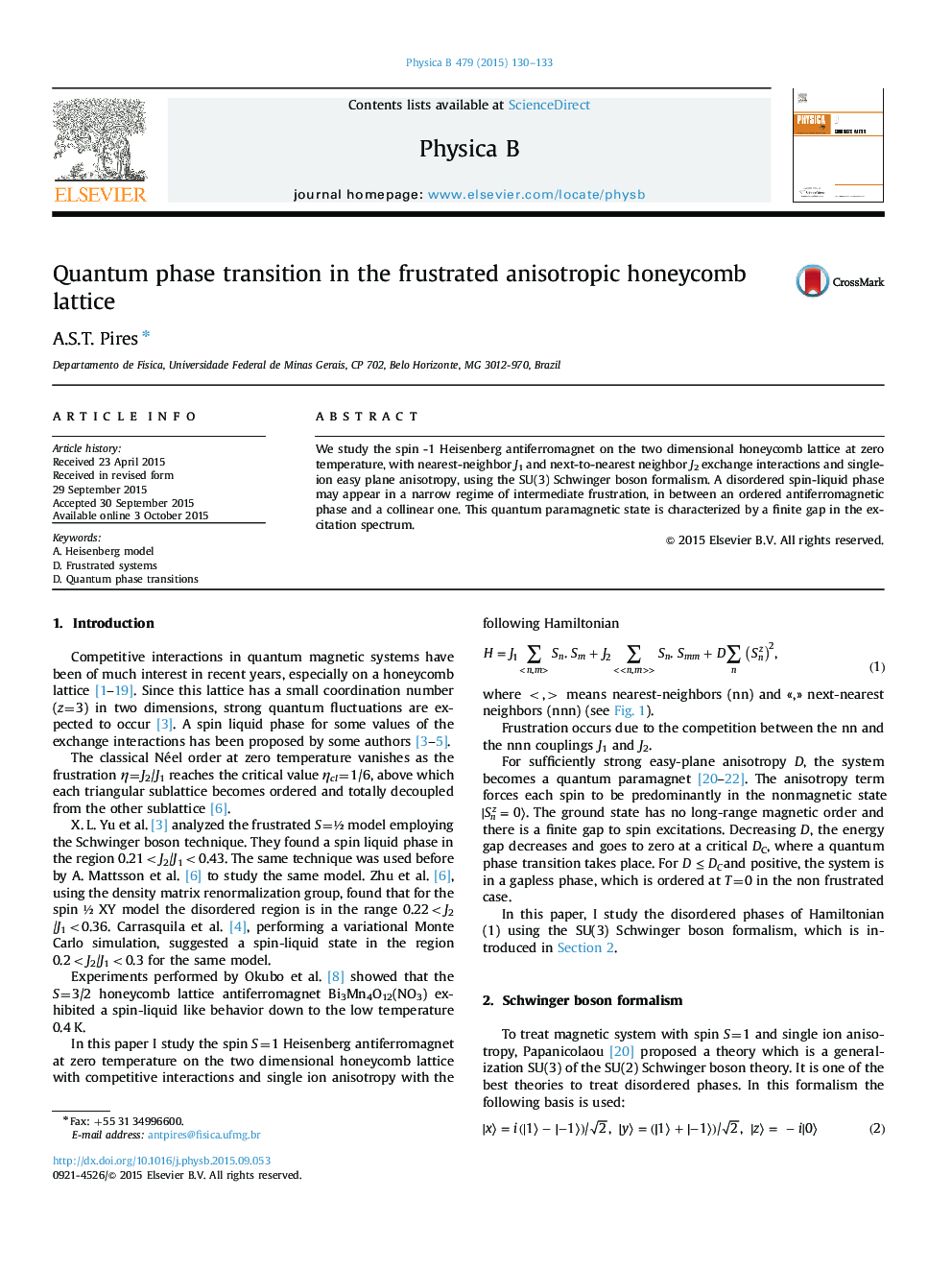 Quantum phase transition in the frustrated anisotropic honeycomb lattice