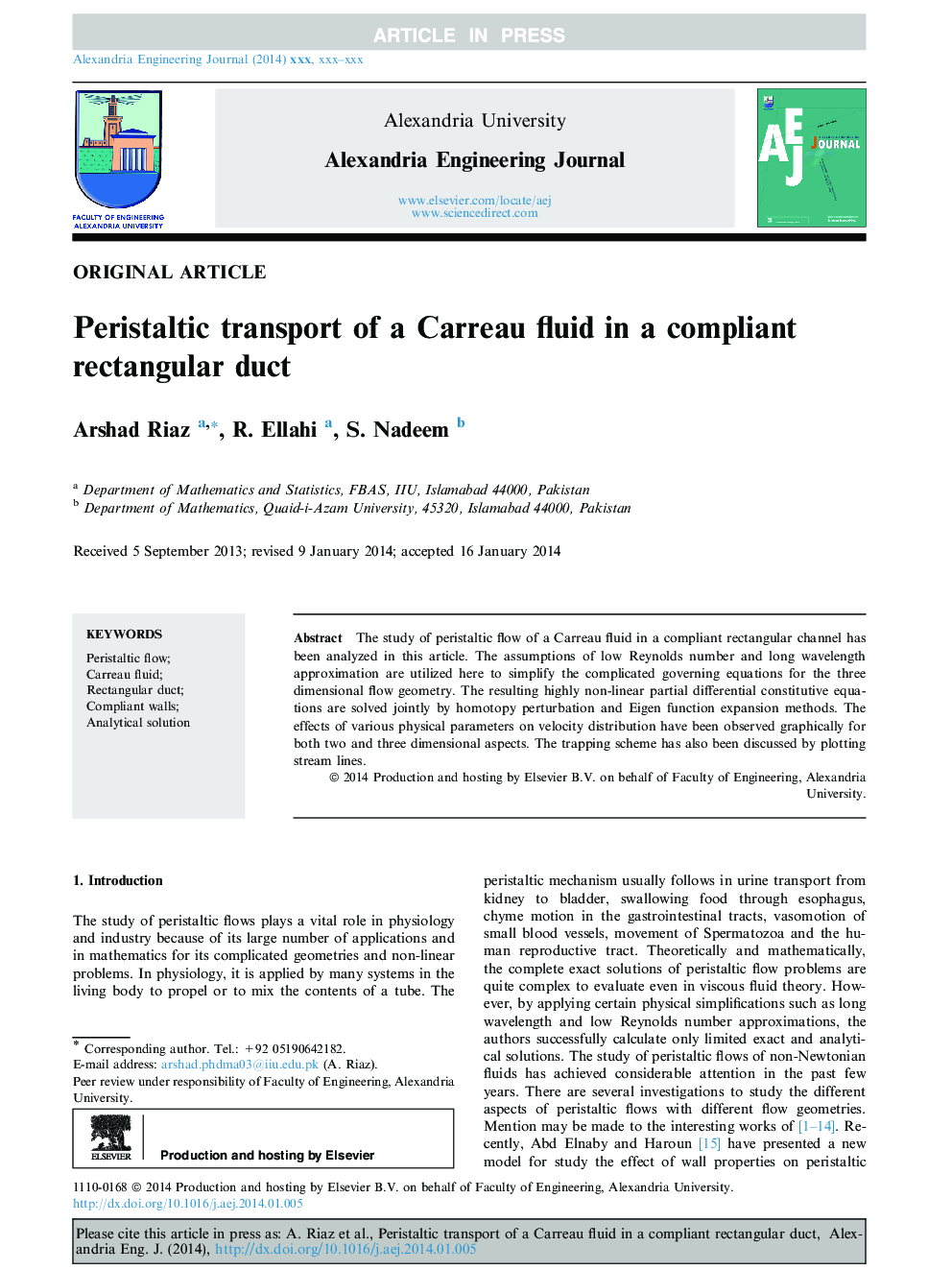 Peristaltic transport of a Carreau fluid in a compliant rectangular duct
