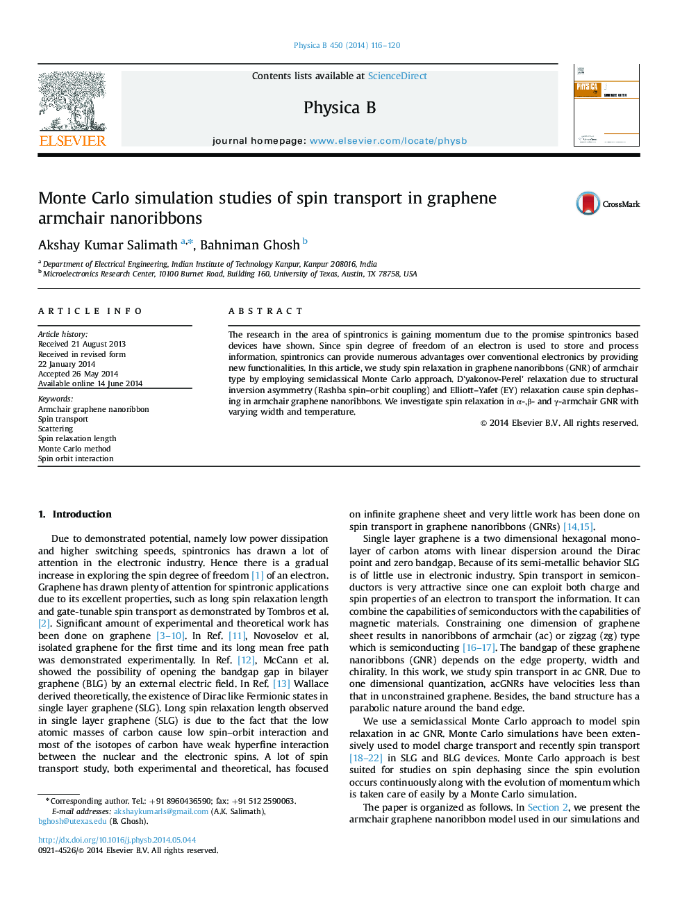 Monte Carlo simulation studies of spin transport in graphene armchair nanoribbons