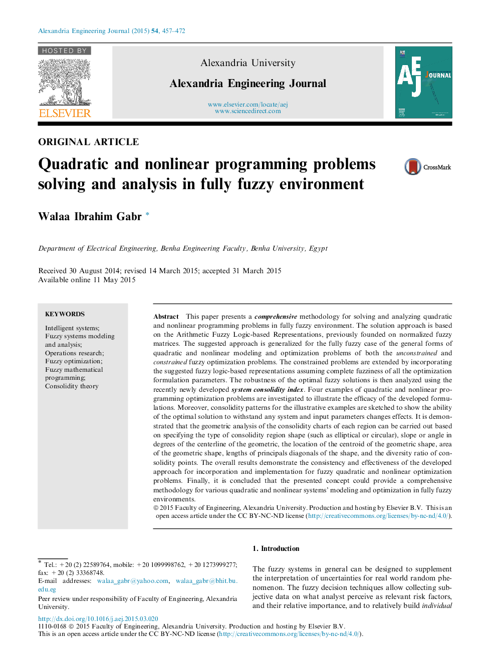 Quadratic and nonlinear programming problems solving and analysis in fully fuzzy environment 