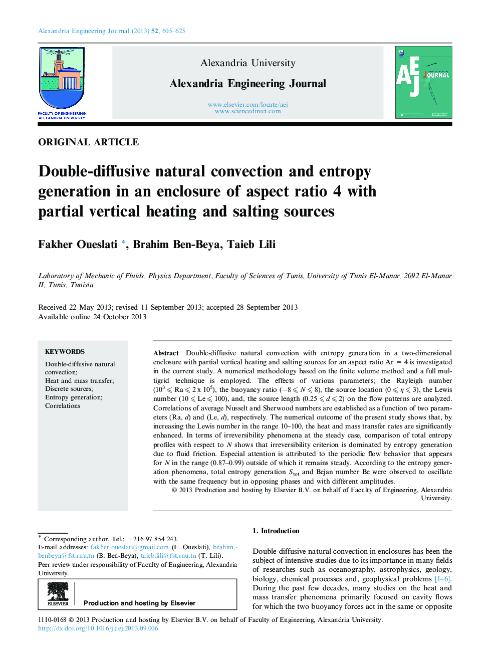 Double-diffusive natural convection and entropy generation in an enclosure of aspect ratio 4 with partial vertical heating and salting sources 