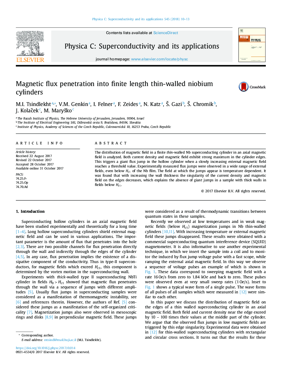 Magnetic flux penetration into finite length thin-walled niobium cylinders