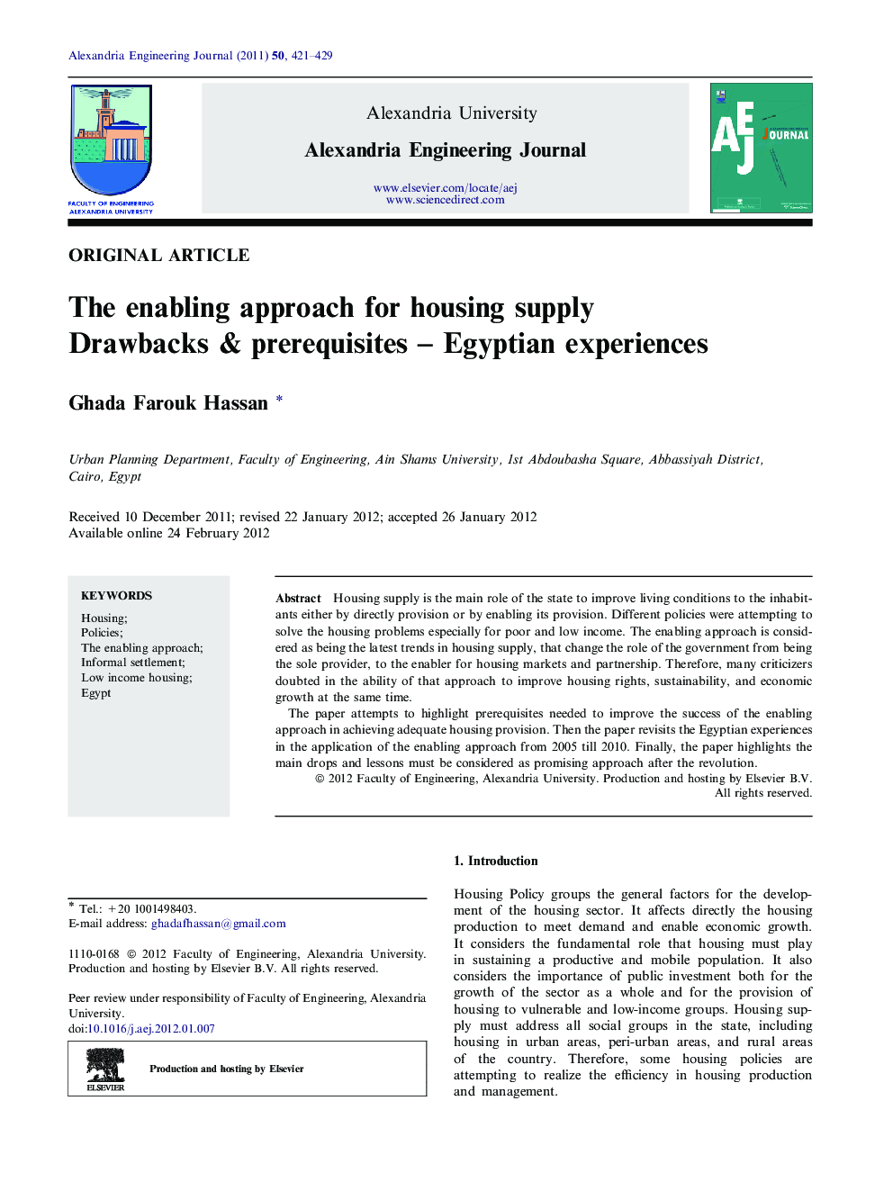 The enabling approach for housing supply