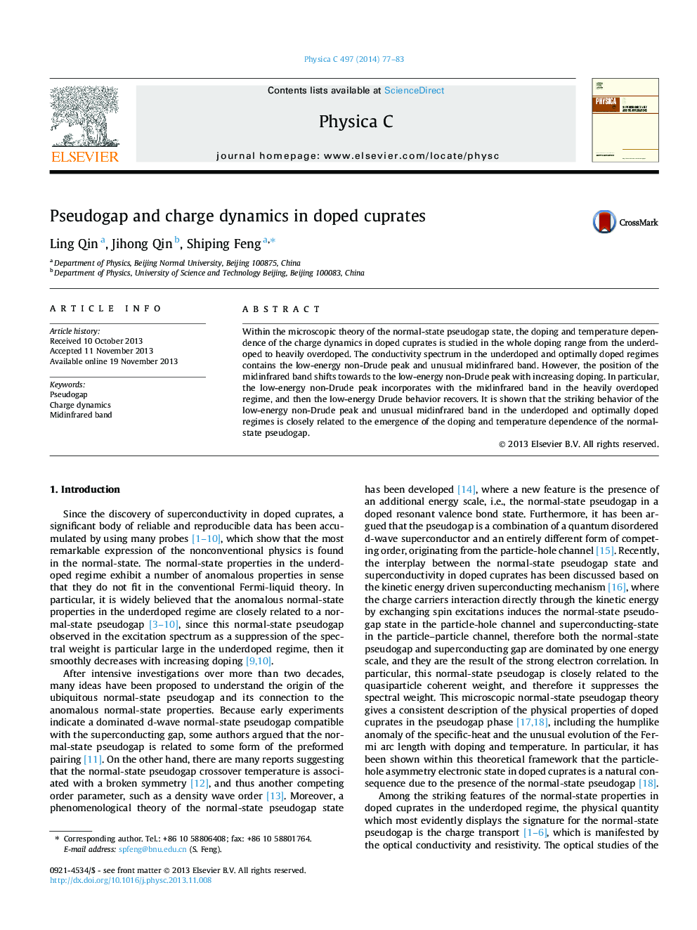 Pseudogap and charge dynamics in doped cuprates