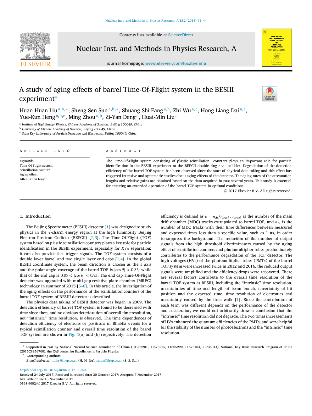 A study of aging effects of barrel Time-Of-Flight system in the BESIII experiment