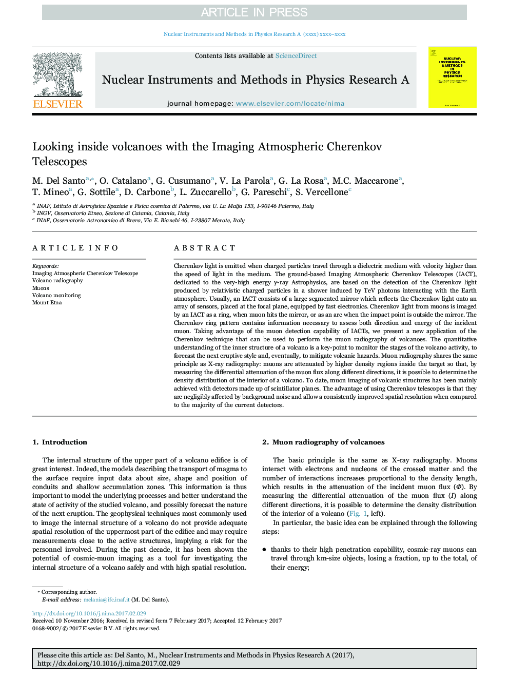 Looking inside volcanoes with the Imaging Atmospheric Cherenkov Telescopes