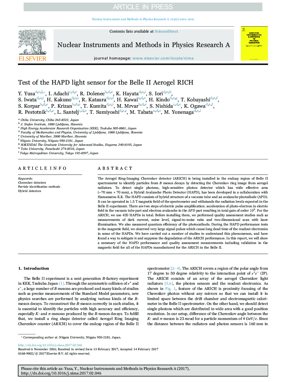 Test of the HAPD light sensor for the Belle II Aerogel RICH