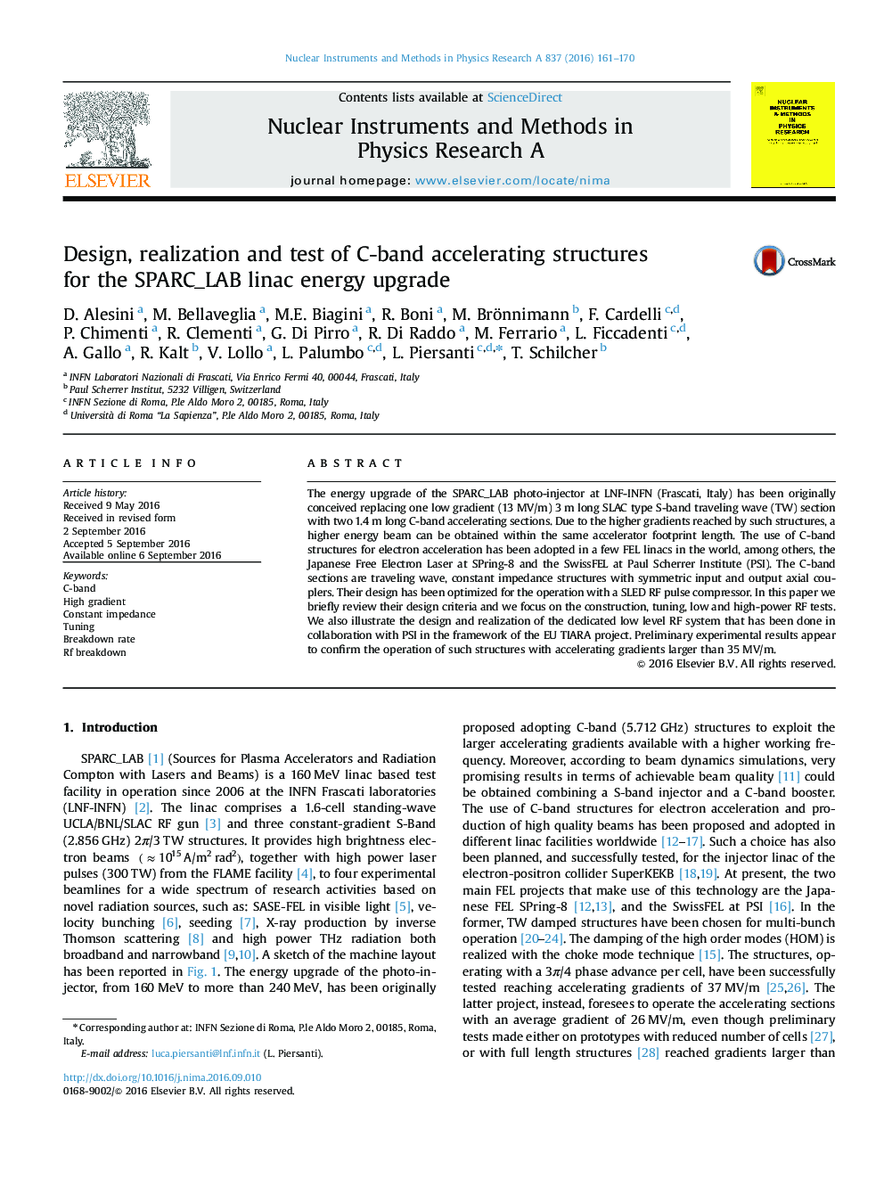 Design, realization and test of C-band accelerating structures for the SPARC_LAB linac energy upgrade