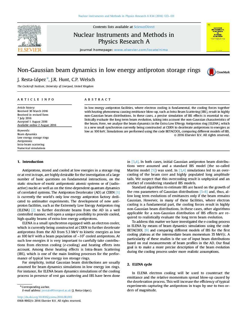 Non-Gaussian beam dynamics in low energy antiproton storage rings