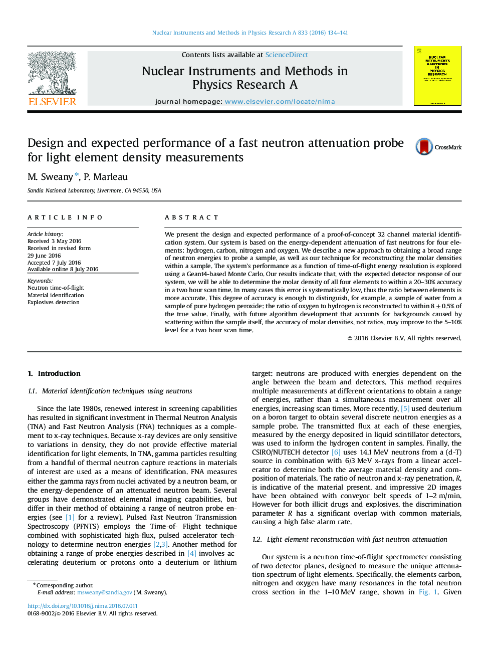 Design and expected performance of a fast neutron attenuation probe for light element density measurements