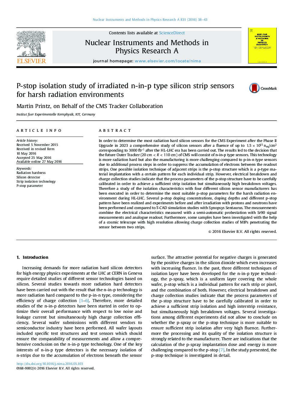 P-stop isolation study of irradiated n-in-p type silicon strip sensors for harsh radiation environments