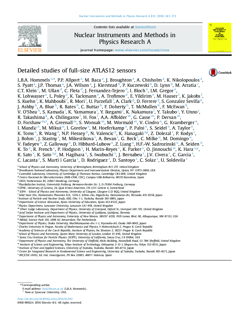 Detailed studies of full-size ATLAS12 sensors