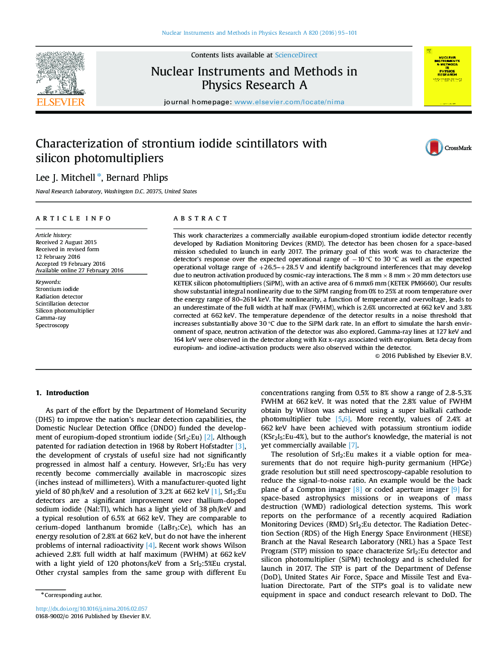 Characterization of strontium iodide scintillators with silicon photomultipliers