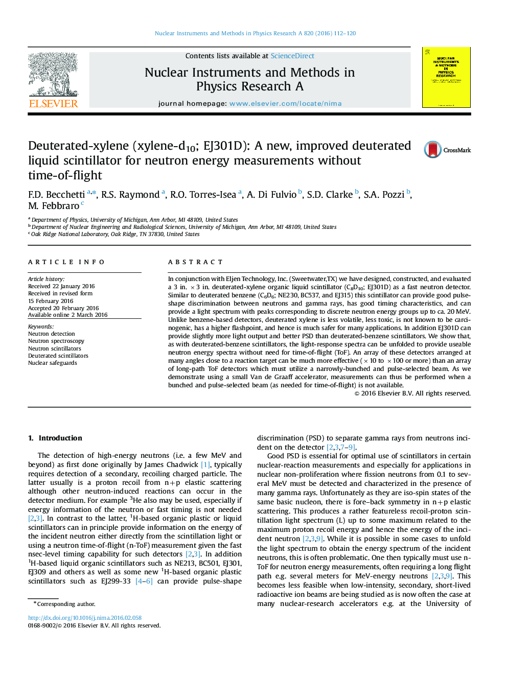 Deuterated-xylene (xylene-d10; EJ301D): A new, improved deuterated liquid scintillator for neutron energy measurements without time-of-flight