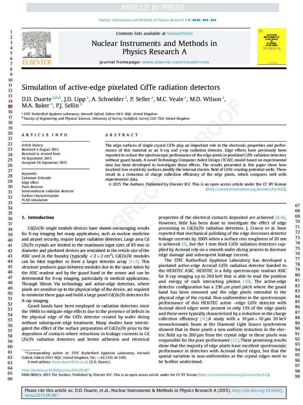 Simulation of active-edge pixelated CdTe radiation detectors