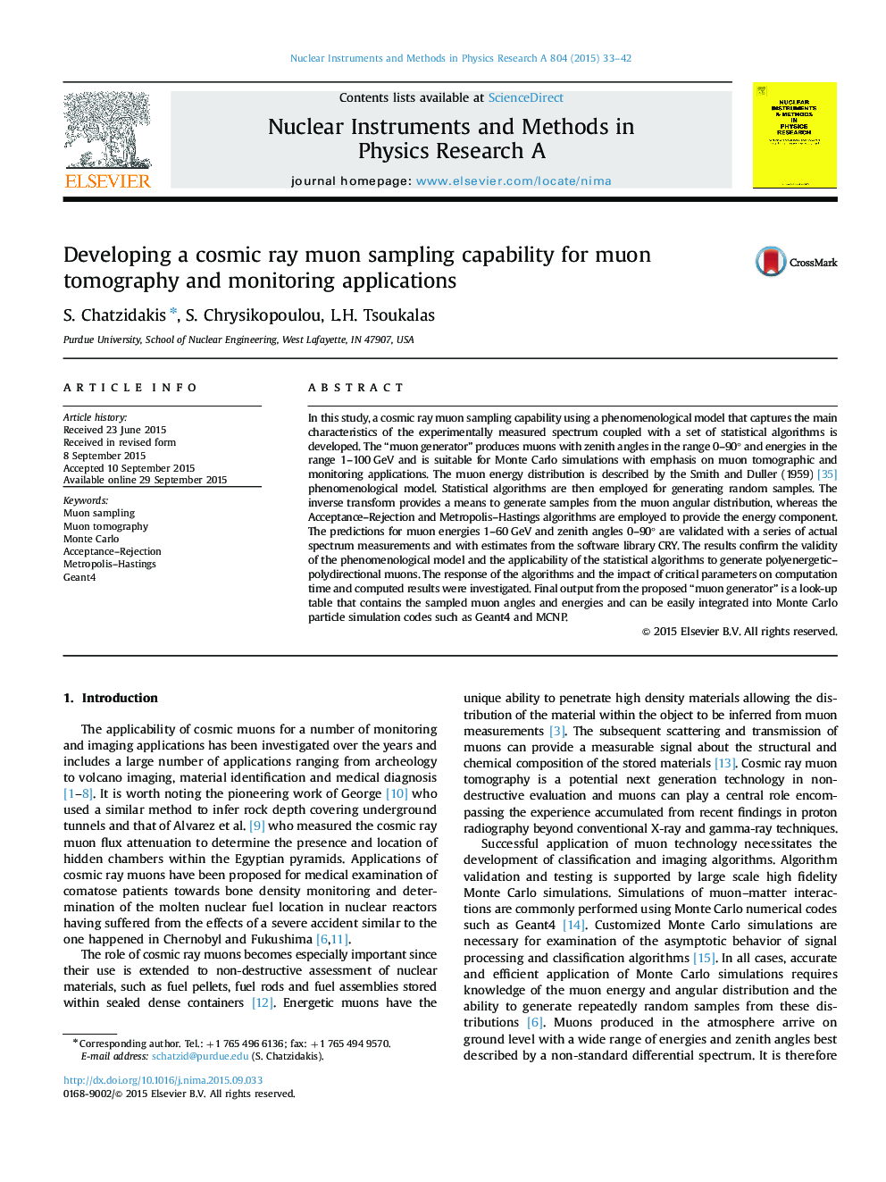 Developing a cosmic ray muon sampling capability for muon tomography and monitoring applications