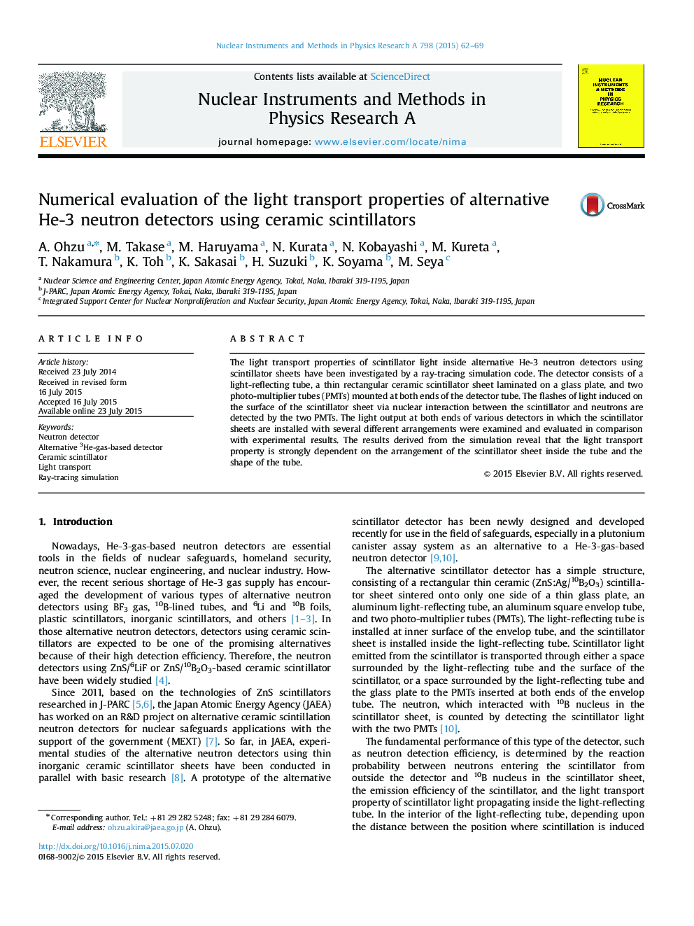 Numerical evaluation of the light transport properties of alternative He-3 neutron detectors using ceramic scintillators