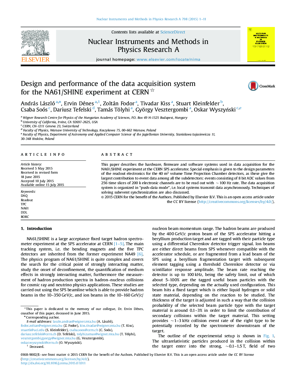 Design and performance of the data acquisition system for the NA61/SHINE experiment at CERN