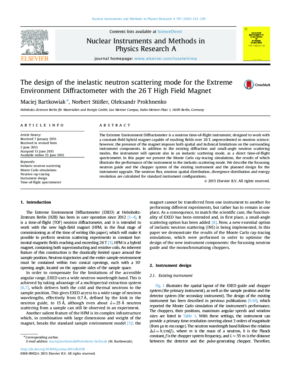 The design of the inelastic neutron scattering mode for the Extreme Environment Diffractometer with the 26Â T High Field Magnet