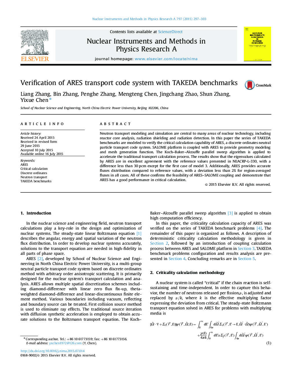 Verification of ARES transport code system with TAKEDA benchmarks