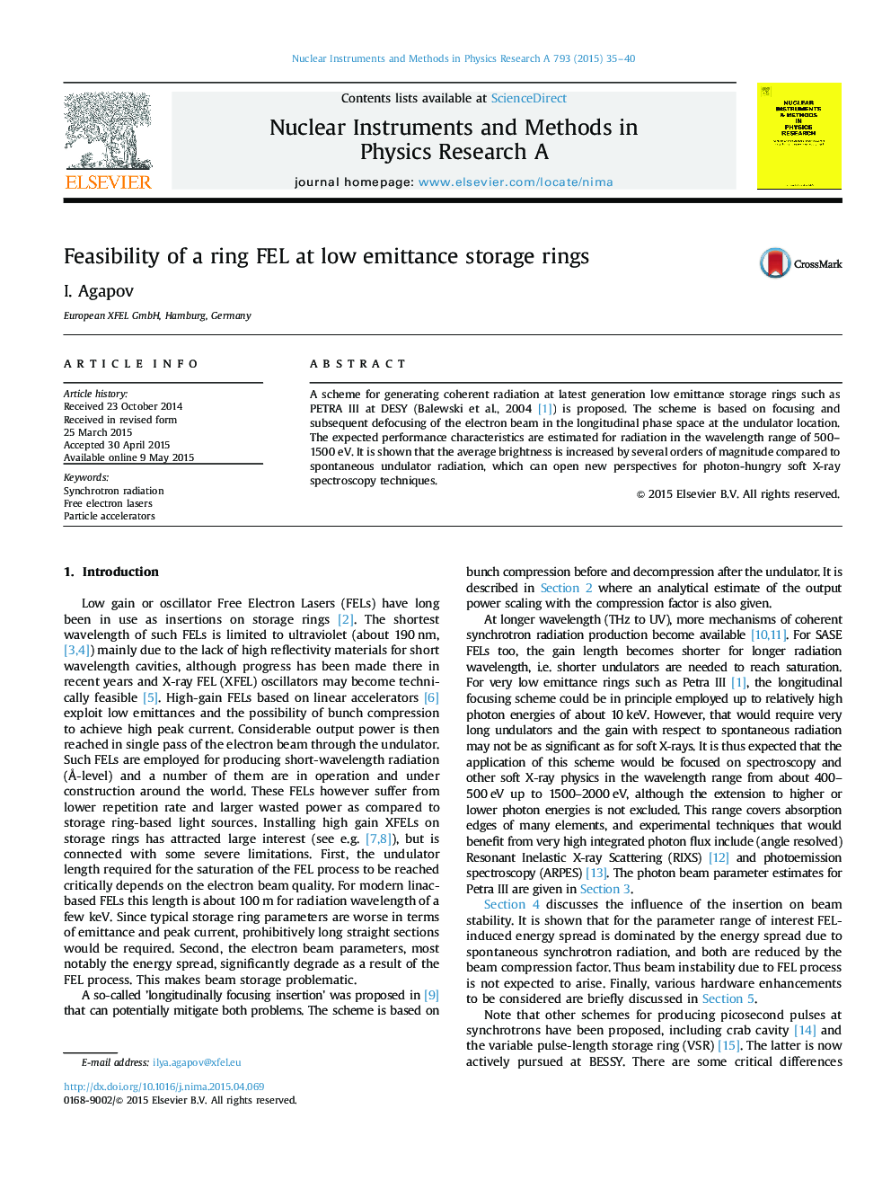 Feasibility of a ring FEL at low emittance storage rings