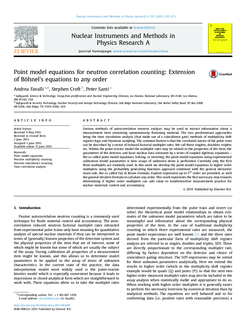 Point model equations for neutron correlation counting: Extension of Böhnel×³s equations to any order